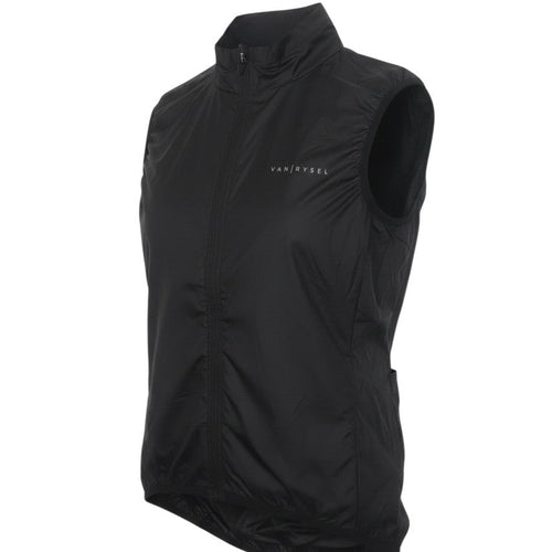 Van Rysel Black Sleeveless Lightweight Waistcoat Women’s S Reflective Cycling Vest