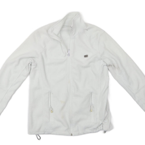 Preworn Womens White   Windbreaker Jacket   - Fleece