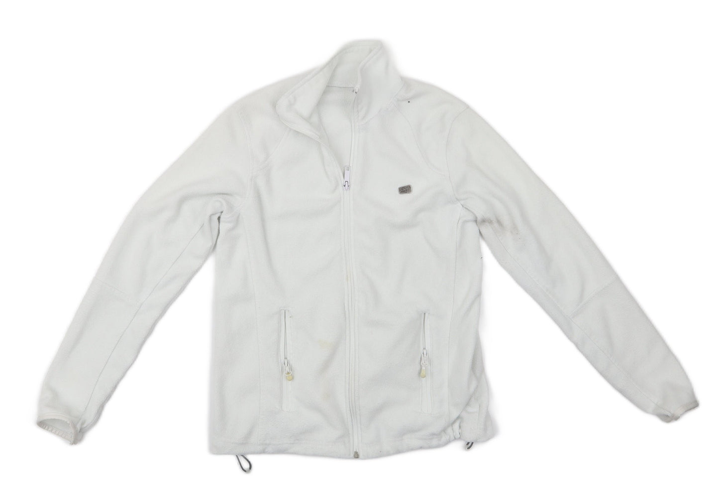 Preworn Womens White   Windbreaker Jacket   - Fleece