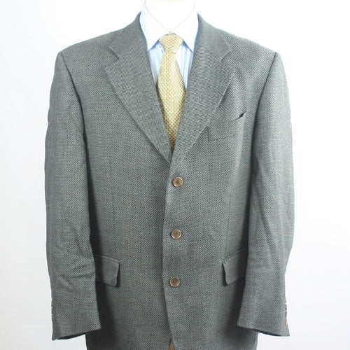Lino Vierra Mens Grey Textured Wool Suit Jacket 42 Chest (Regular)