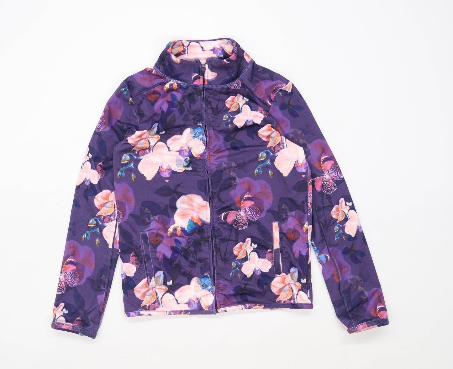 Next Girls Floral Purple Jacket Age 11 Years
