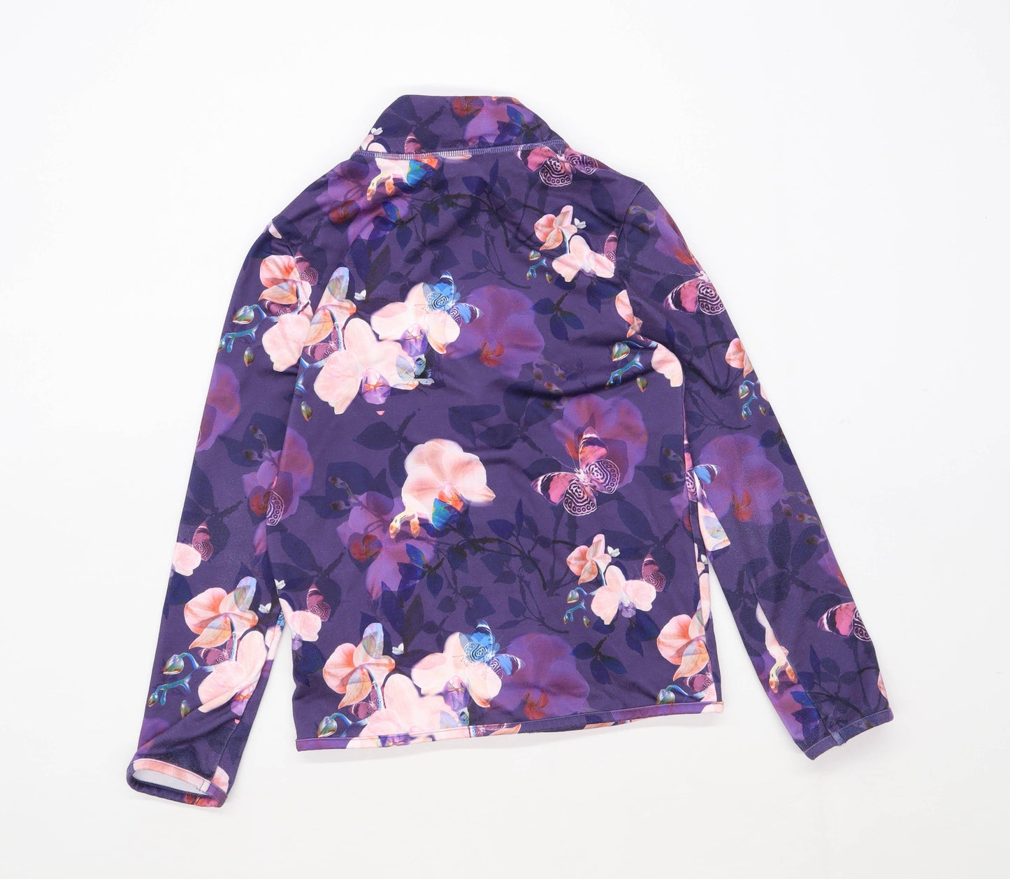 Next Girls Floral Purple Jacket Age 11 Years