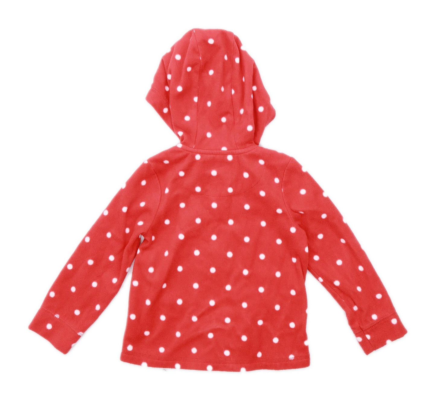 TU Girls Spotted Red Fleece Jacket Age 2-3 Years