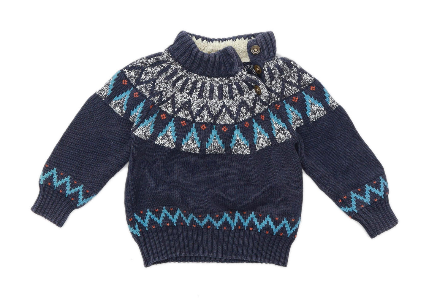 Next Boys Abstract Blue Jumper Age 2-3 Years