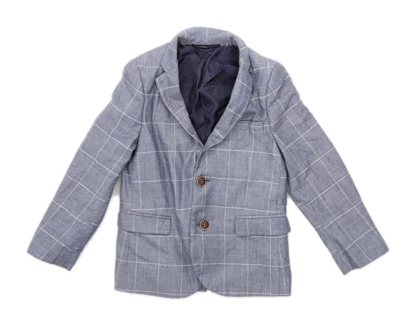 Next Boys Check Blue Jacket Age 7 Years