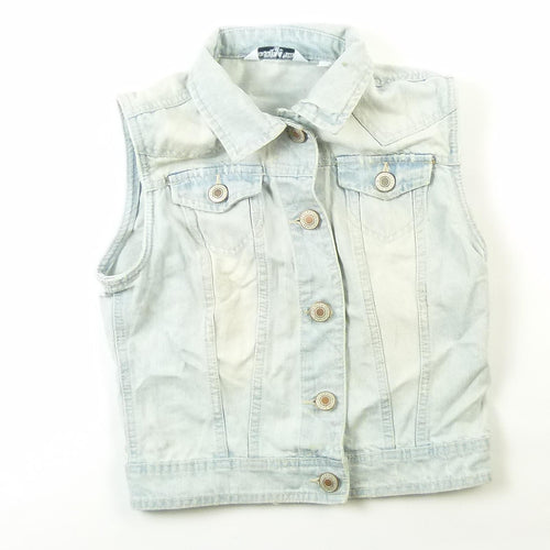 New Look Girls Blue Plain Denim Waistcoat Age 12-13