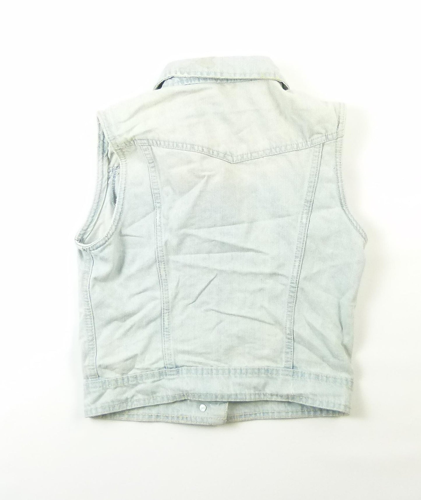 New Look Girls Blue Plain Denim Waistcoat Age 12-13