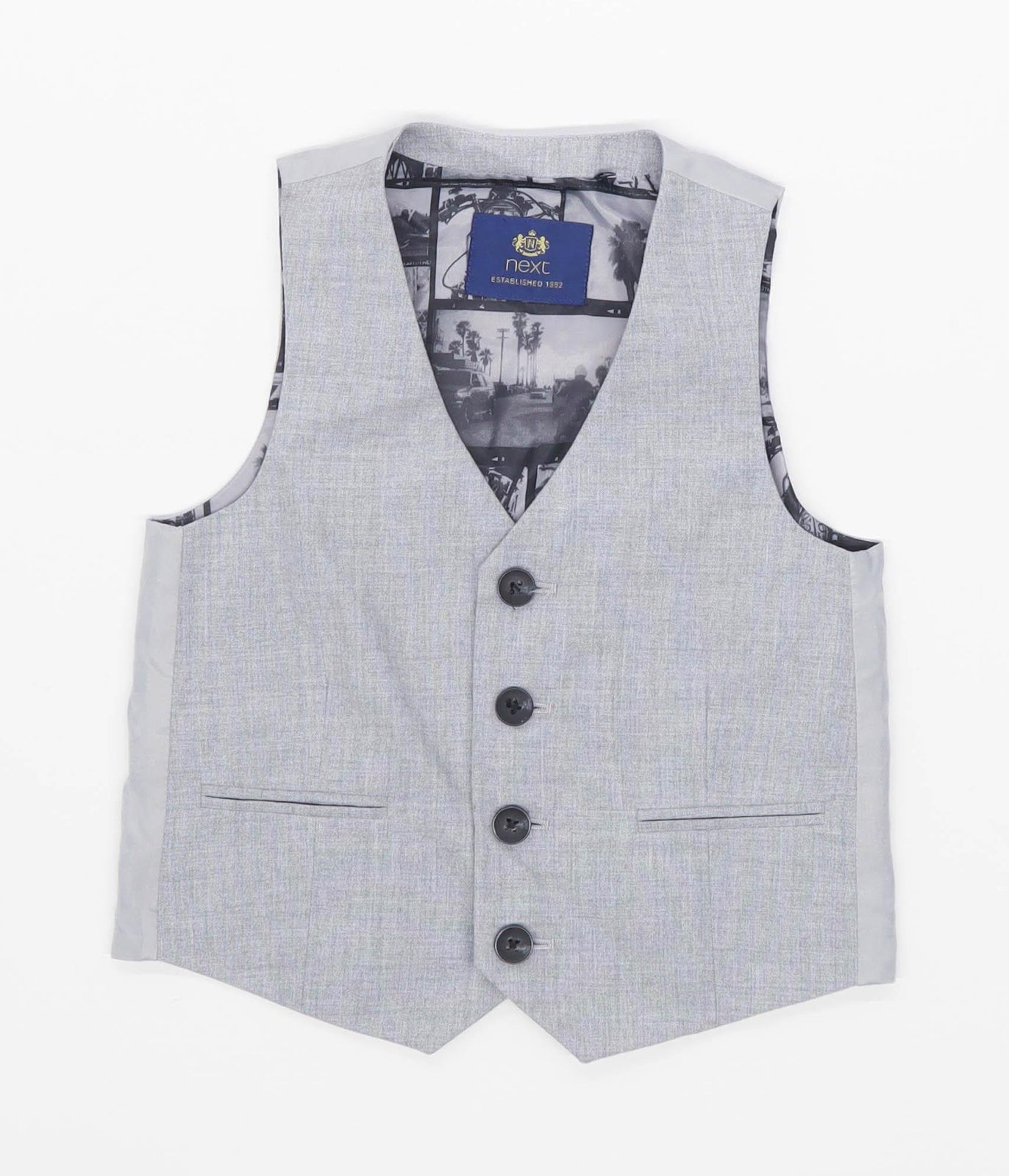Next Boys Grey Waistcoat Jacket Age 3 Years
