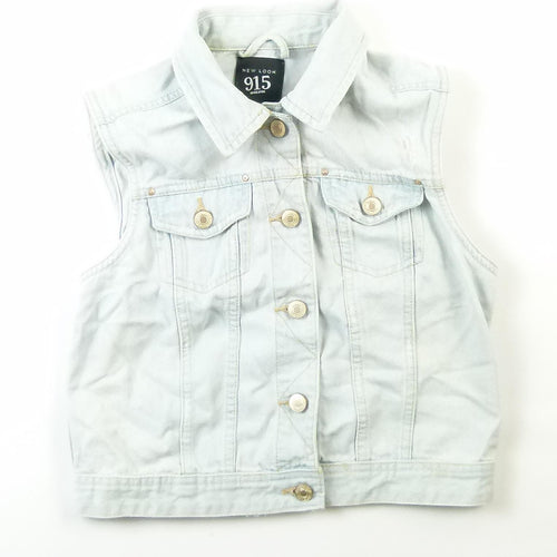 New Look Girls Blue Plain Denim Waistcoat Age 12-13