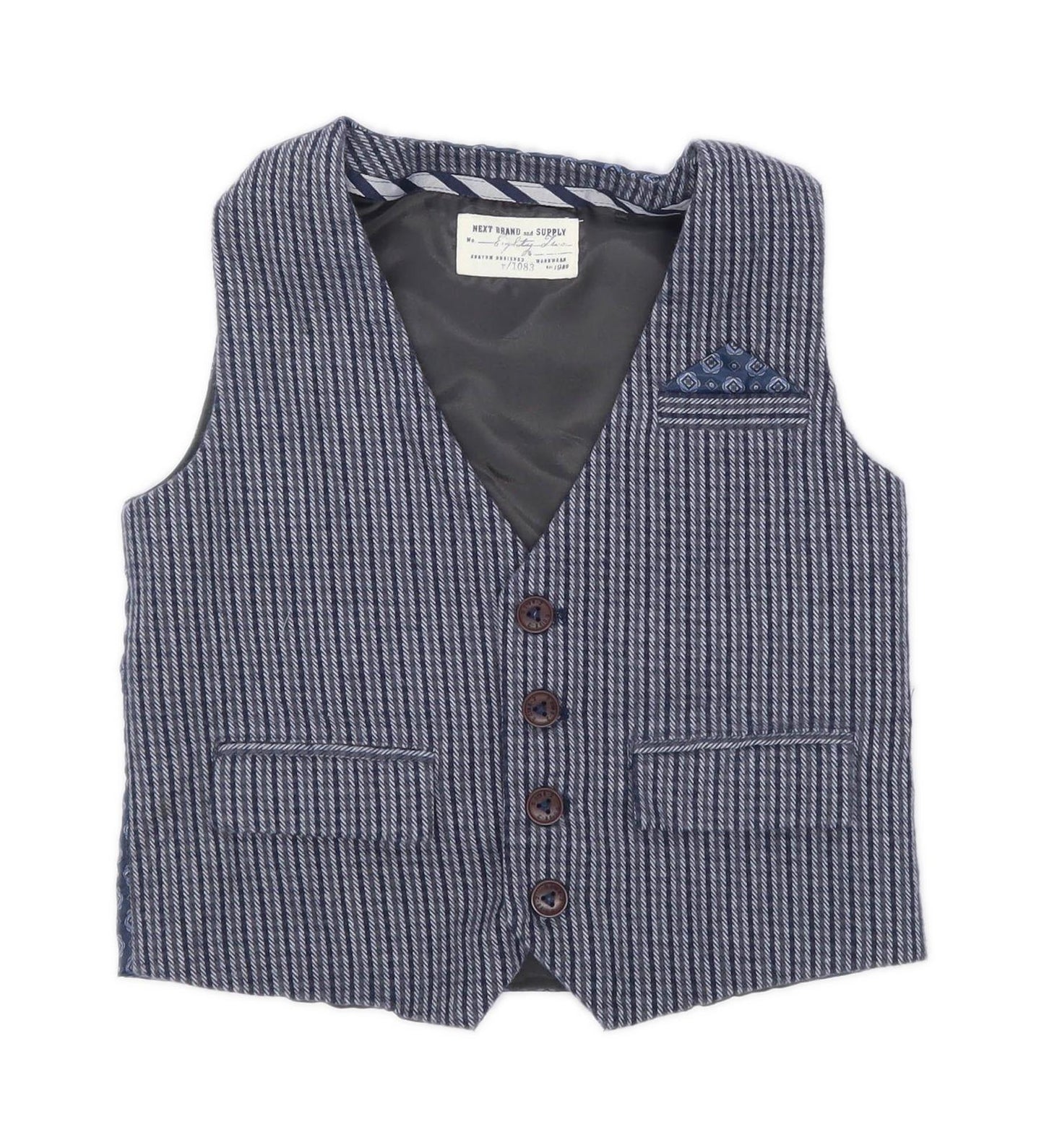 Next Boys Blue Waistcoat Jacket Age 3-4 Years
