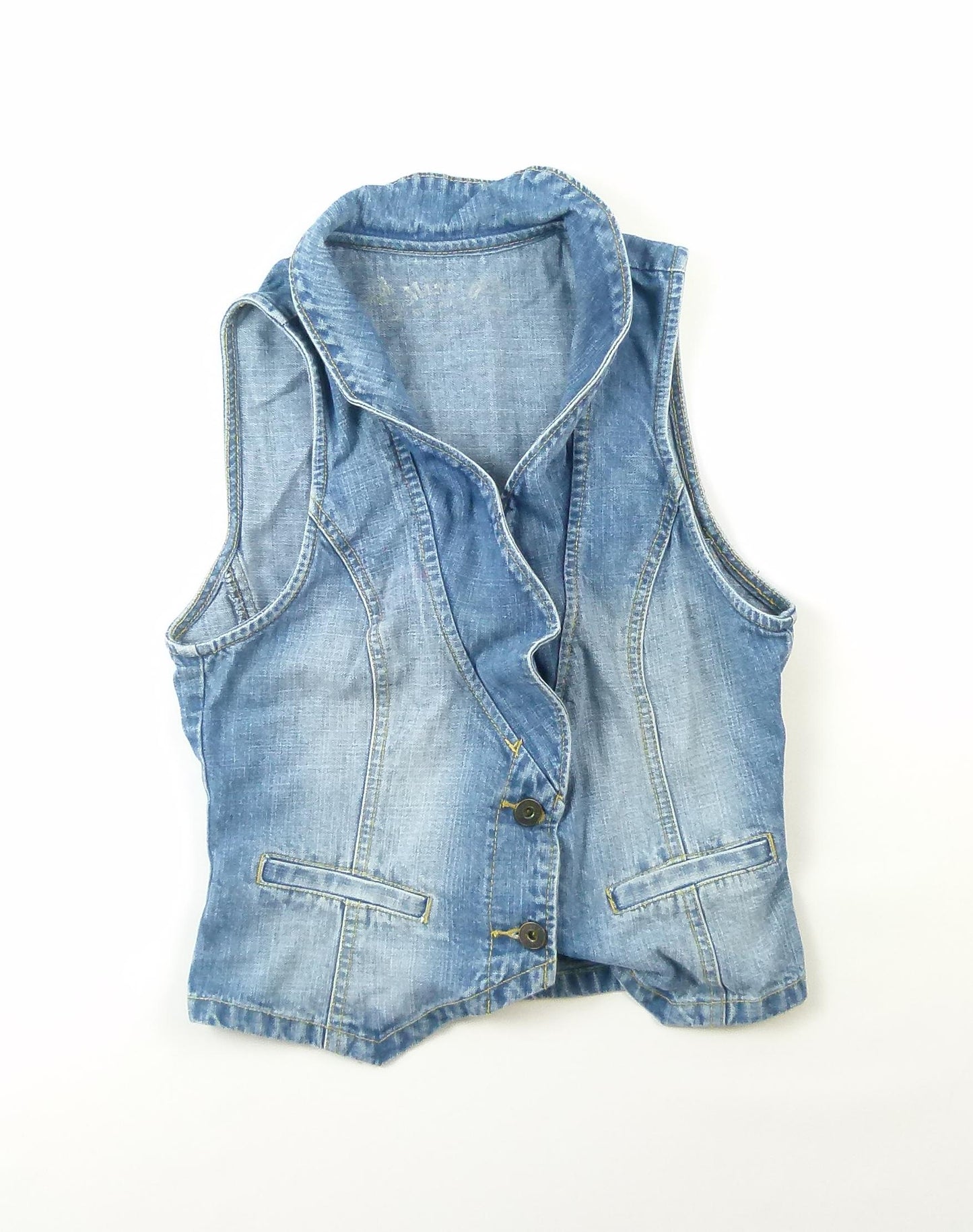 Cherokee Girls Blue Plain Denim Waistcoat Age 13-14