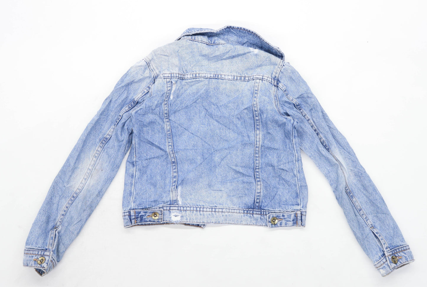 Next Girls Blue Ripped Jacket Age 10 Years