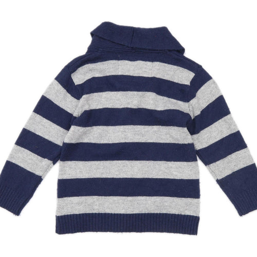 Rebel Boys Striped Blue Jumper Age 5-6 Years