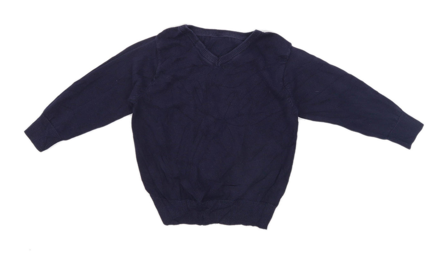 F&F Boys Blue School Jumper Age 3-4 Years