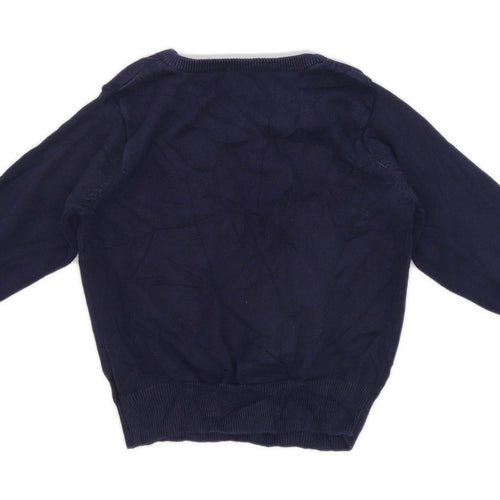 F&F Boys Blue School Jumper Age 3-4 Years