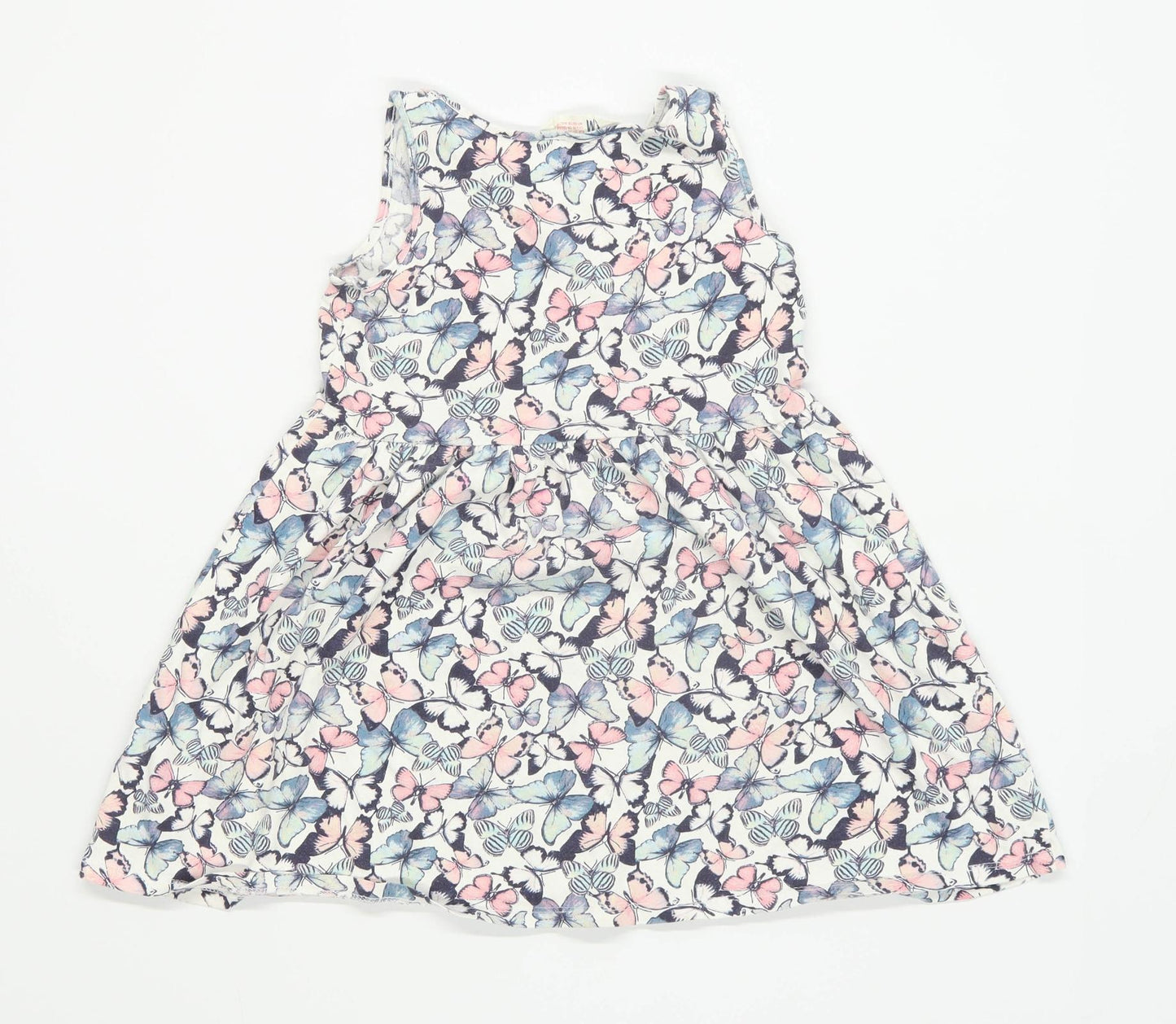 H&M Girls Animal Print Multi-Coloured Butterfly Dress Age 6-8 Years