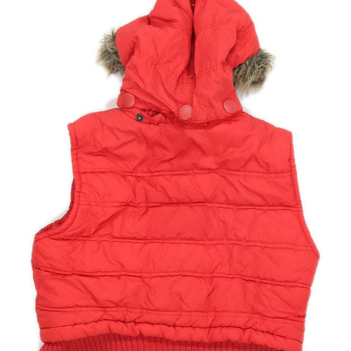 Miss Sweety Girls Red Hooded Gilet Age 11-12 Years