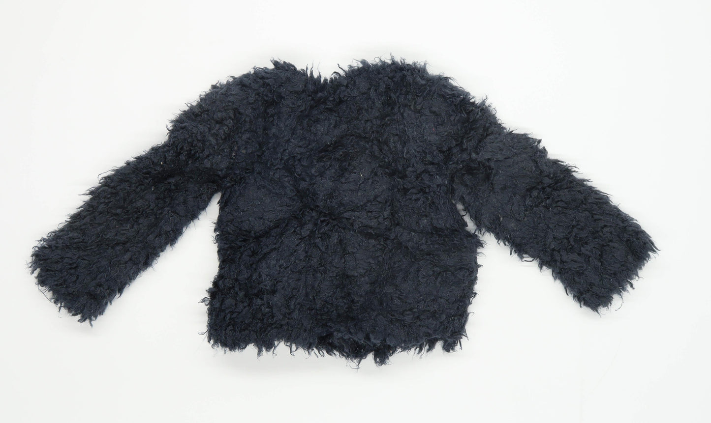 Next Girls Blue Fluffy Jacket Age 5 Years