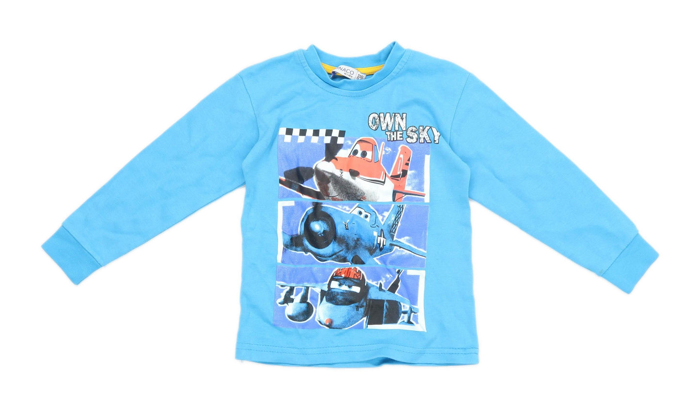 Monaco Boys Graphic Blue Disney Planes Top Age 5-6 Years