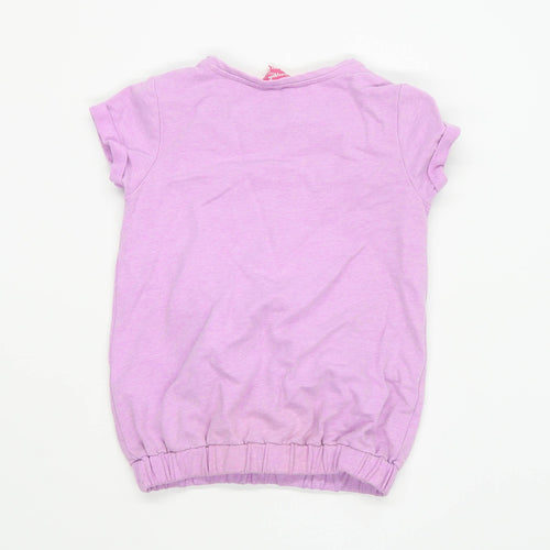 Debenhams Girls Purple T-Shirt Age 5-6 Years