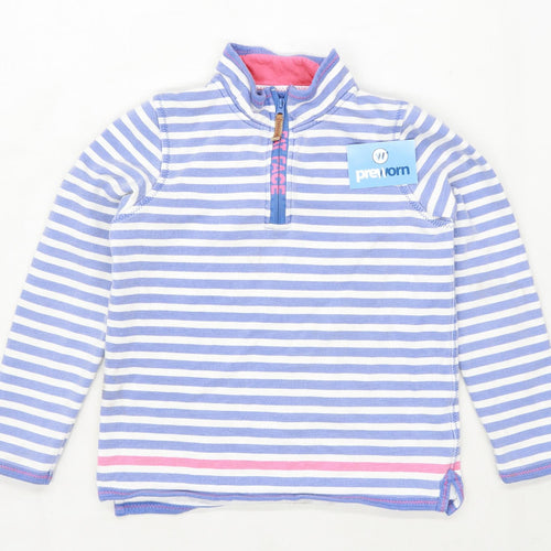 Fat Face Boys Striped Multi-Coloured Half Zip Rugby Shirt Age 10-11