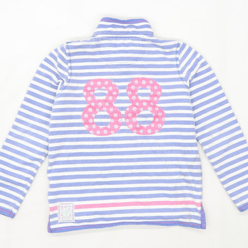Fat Face Boys Striped Multi-Coloured Half Zip Rugby Shirt Age 10-11