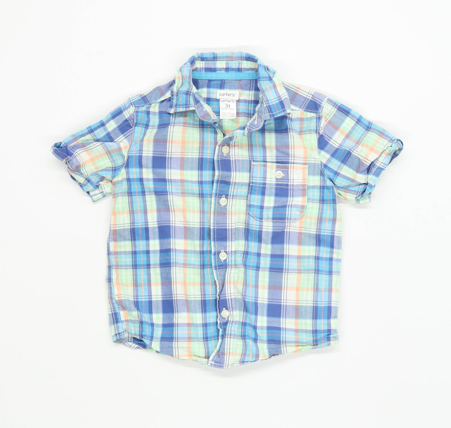 Carters Boys Check Multi-Coloured Shirt Age 3 Years