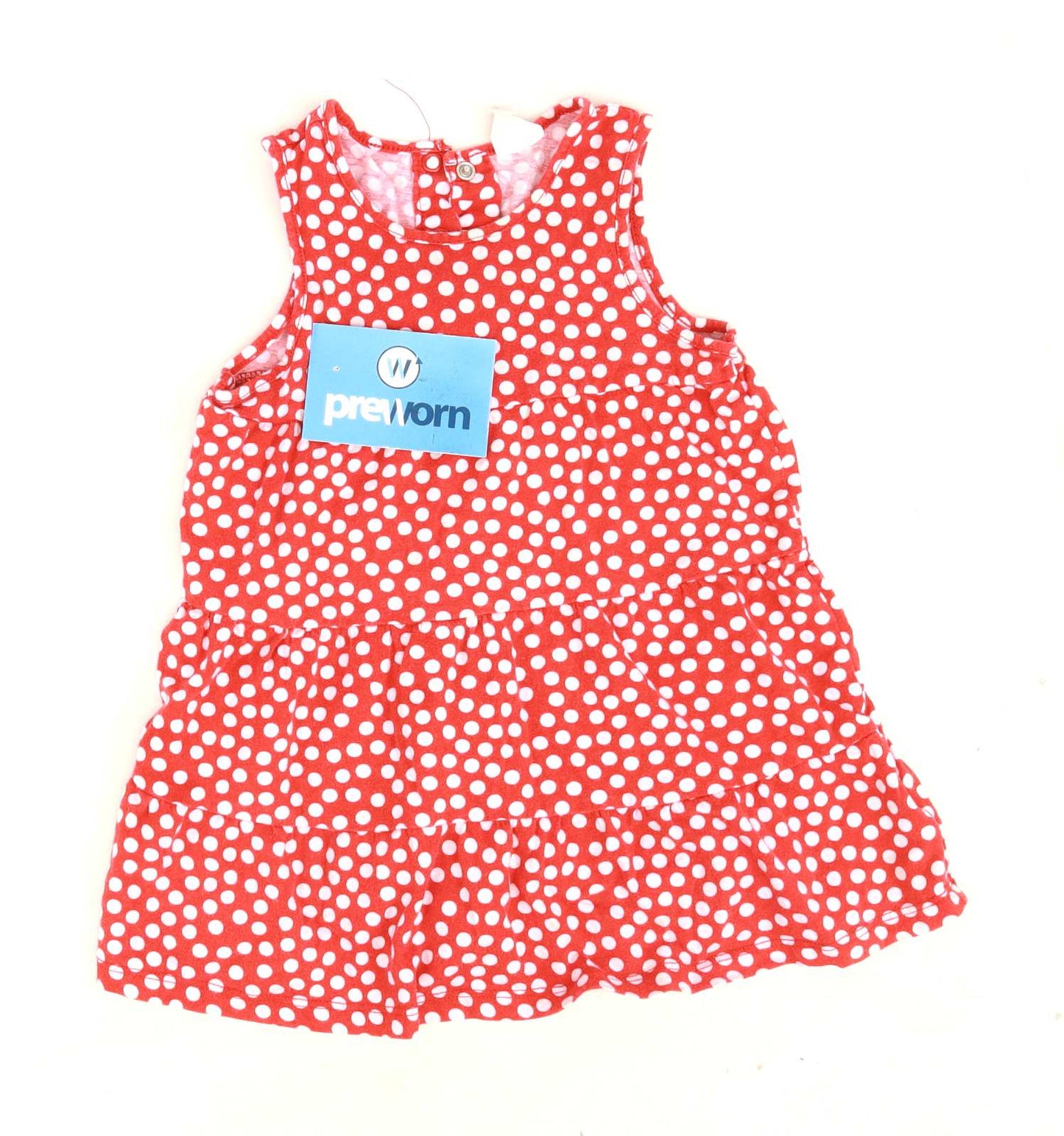 H&M Girls Spotted Red Dress Age 2