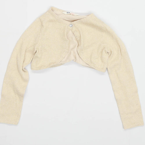 H&M Girls Gold Cardigan Age 6-8