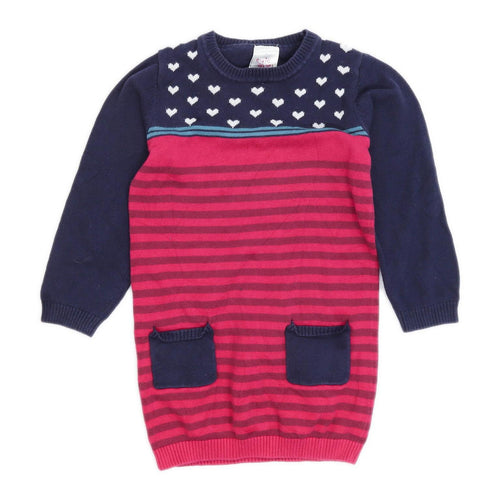 Evie Angel Girls Striped Multi-Coloured Dress Age 5