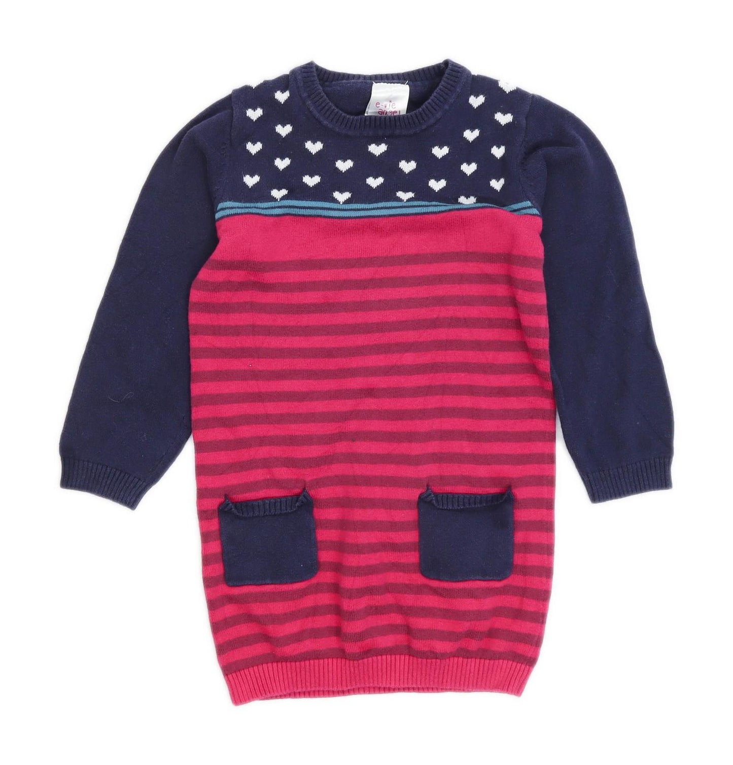 Evie Angel Girls Striped Multi-Coloured Dress Age 5