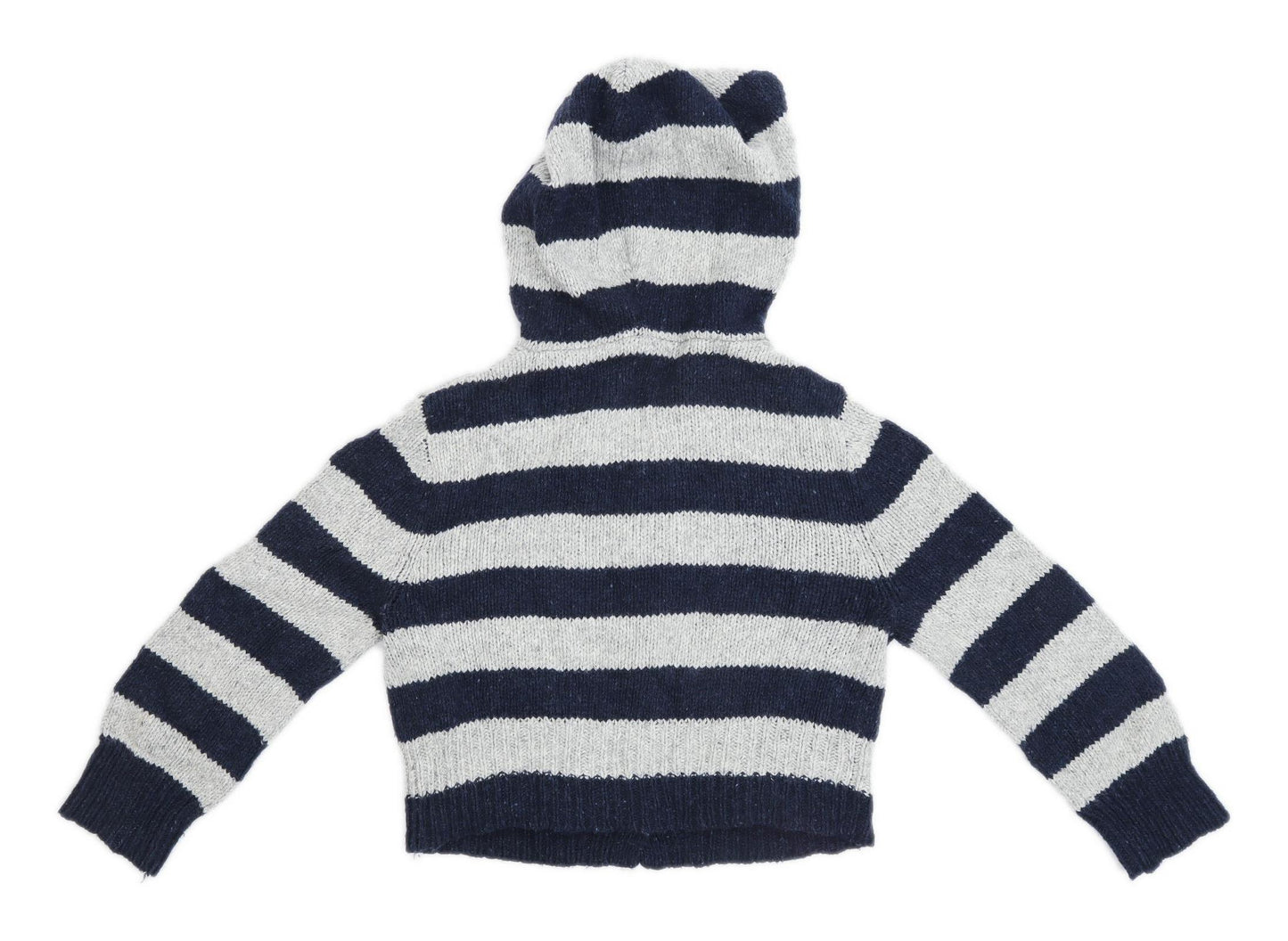 Hoxton Chic Boys Striped Grey Hoodie Size L