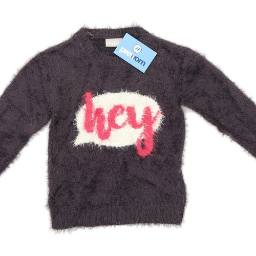 Matalan Girls Graphic Blue Jumper Age 7