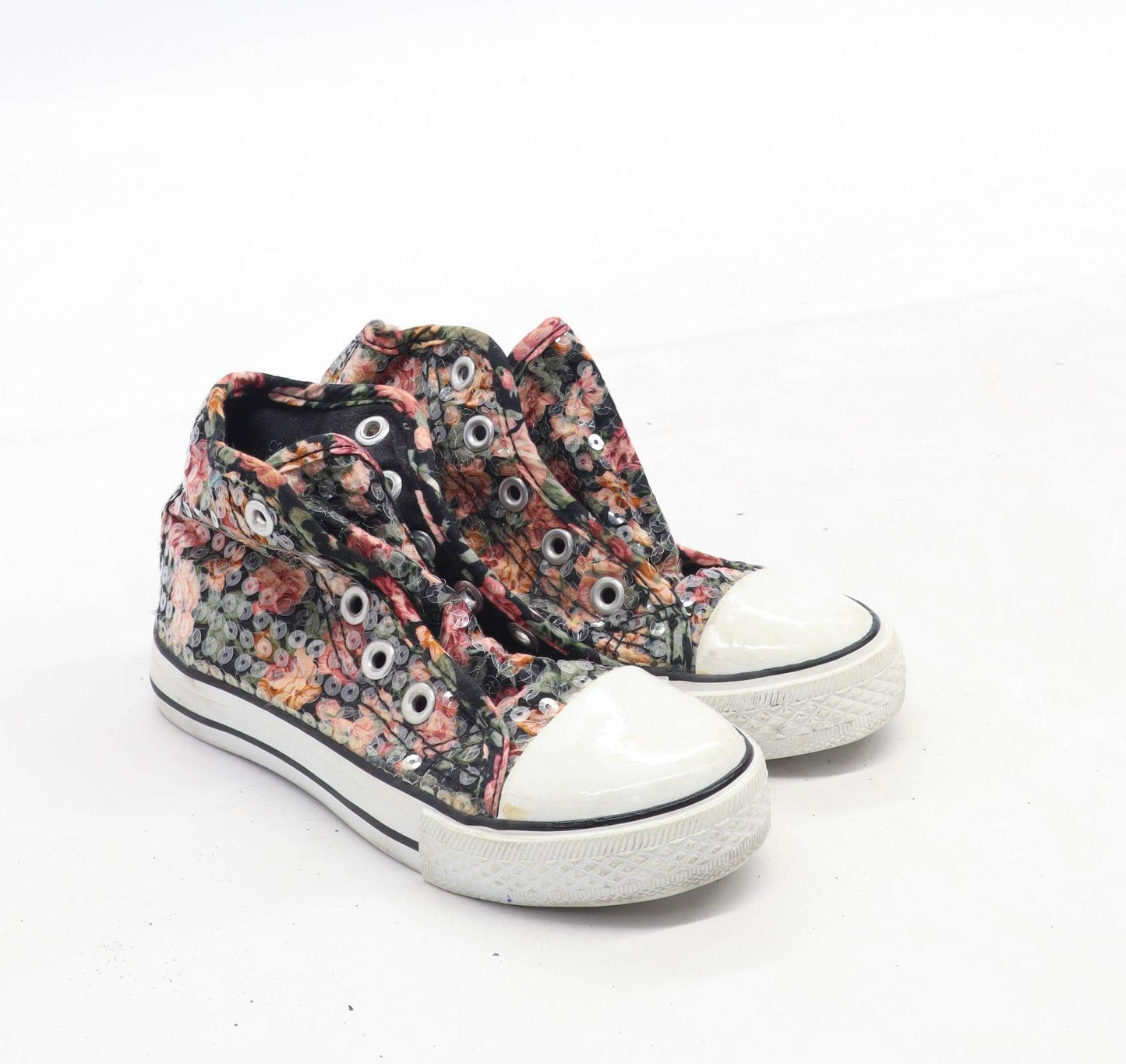 Candy Girl Girls UK Size 9 Black Sequins Trainers
