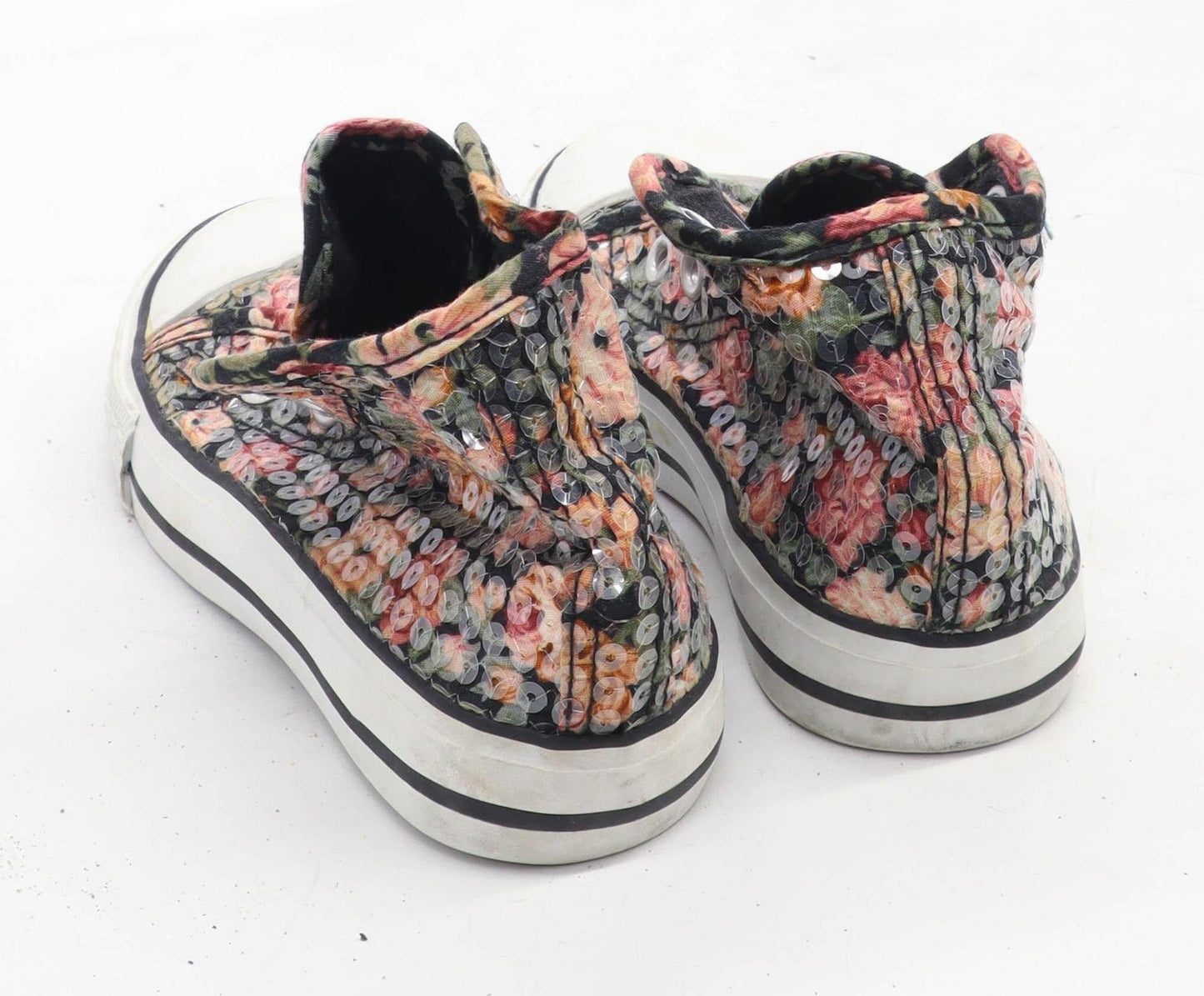 Candy Girl Girls UK Size 9 Black Sequins Trainers