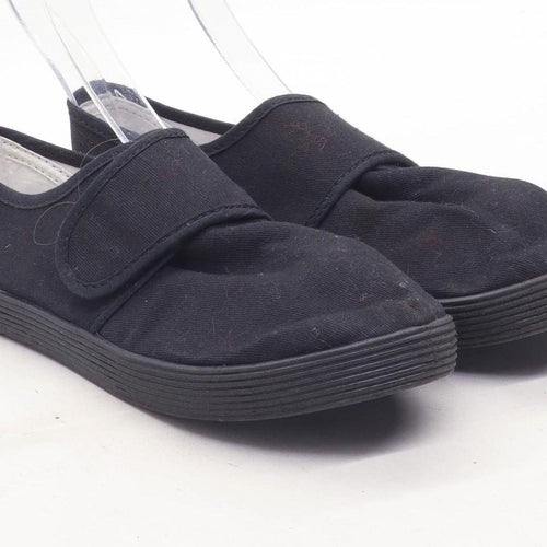 Marks & Spencer Boys UK Size 1 Black Plimsolls