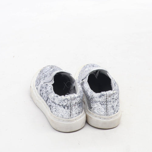 Primark Girls UK Size 4 Silver Glitter Shoes