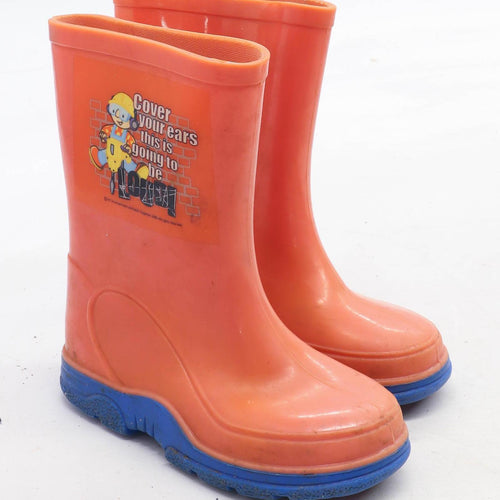 Preworn Boys UK Size 6 Red Bob The Builder Wellington Boots