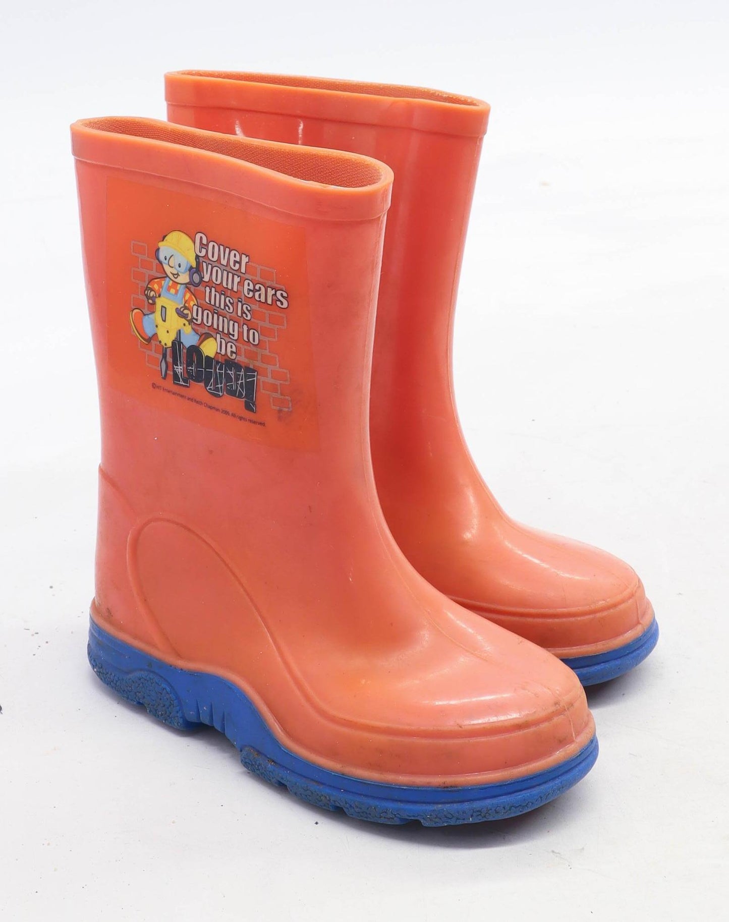 Preworn Boys UK Size 6 Red Bob The Builder Wellington Boots