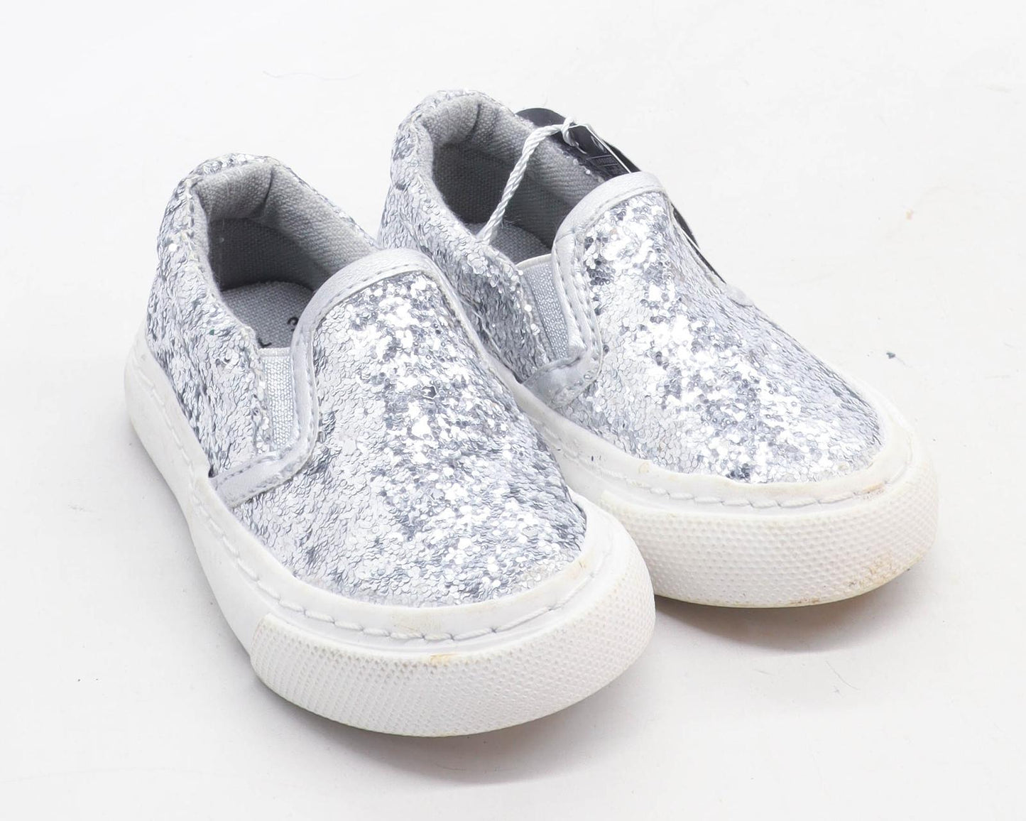 Primark Girls UK Size 3 Silver Glitter Shoes