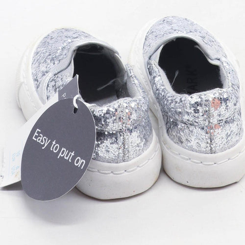 Primark Girls UK Size 3 Silver Glitter Shoes