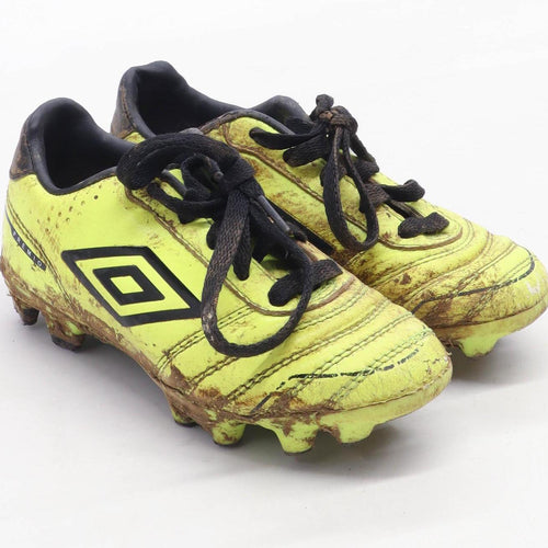 Umbro Boys UK Size 10 Yellow Neon Football Boots