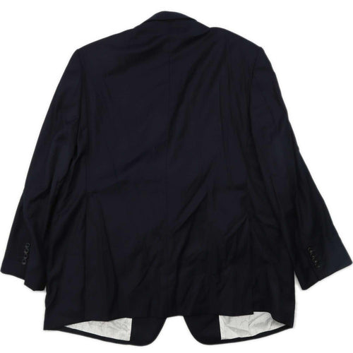 Sartoriani Mens Wool Blend Blue Suit Jacket 44 Chest (Short)