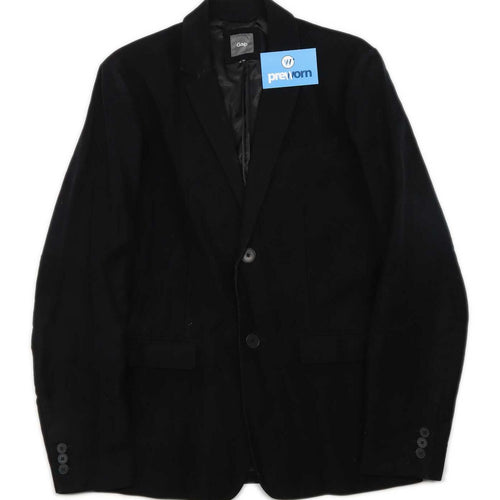 Gap Mens Cotton Black Suit Jacket 34 Chest (Long)