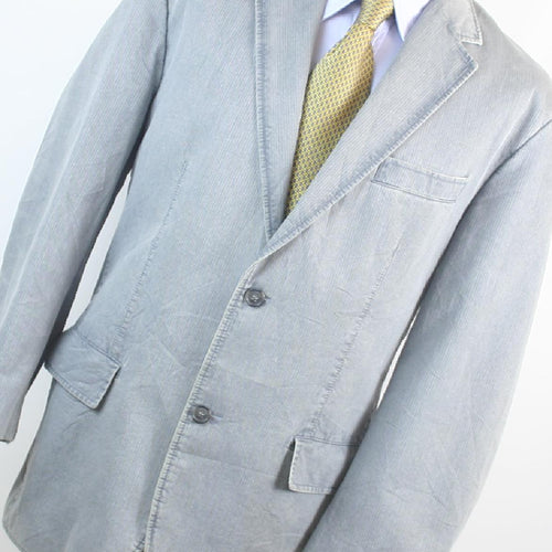 Frank Eden Mens Grey Striped Suit Jacket 36 Chest (Regular)