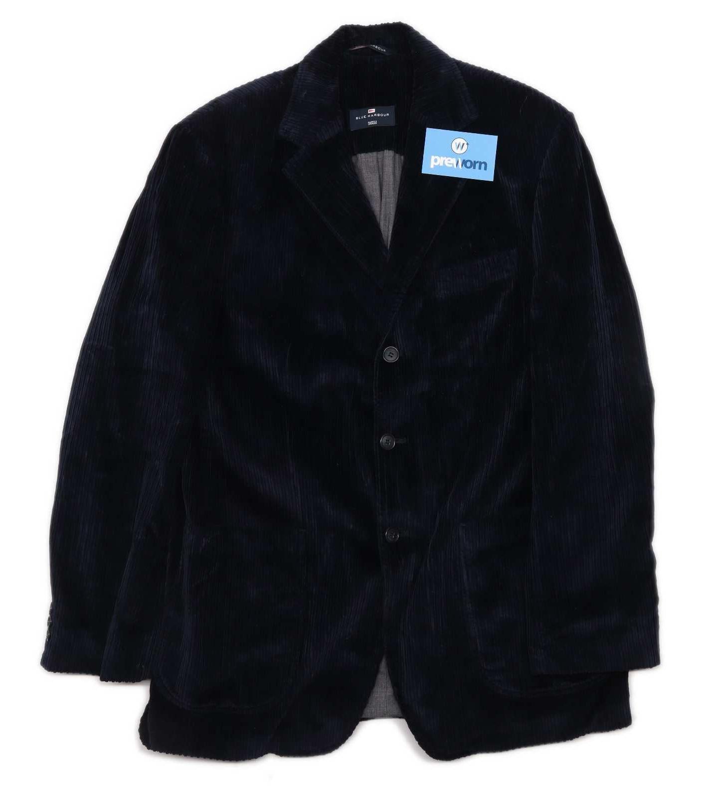 Blue Harbour Mens Cotton Blue Suit Jacket 38 Chest (Regular)