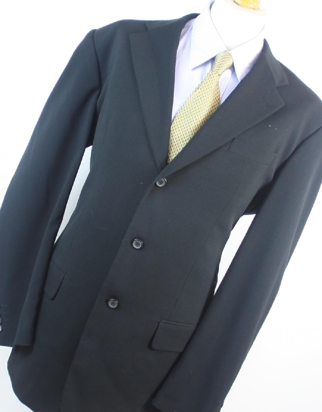 Butler & Webb Mens Black Suit Jacket 44 Chest (Regular)