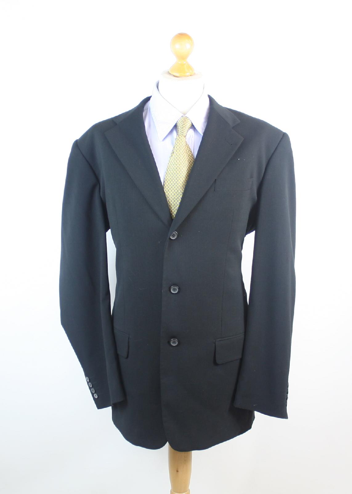 Butler & Webb Mens Black Suit Jacket 44 Chest (Regular)