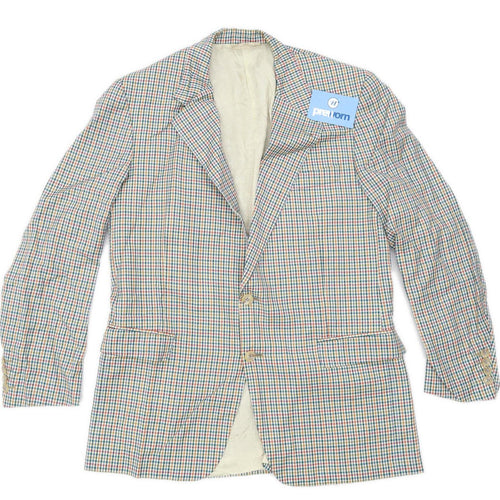 Norton & Wilson Mens Check Multi-Coloured Suit Jacket 40 Chest (Regular)