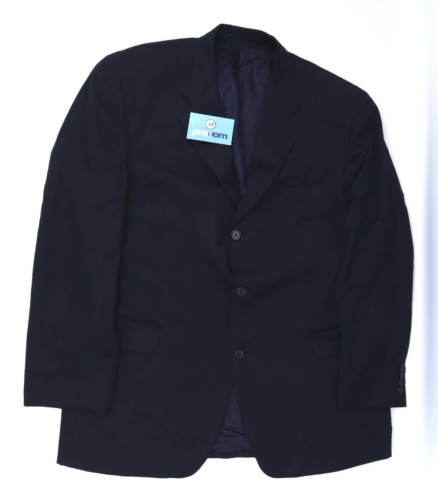 Stylemaster Mens Wool Blue Suit Jacket 46 Chest (Long)